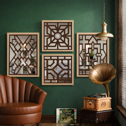 Modern Wall Mirror Set of 4
