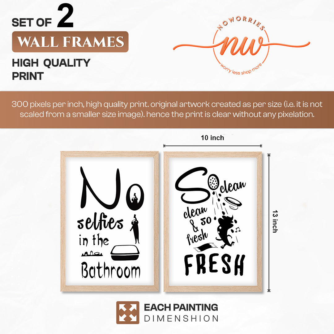 Funny Bathroom Quotes Poster Set of 2