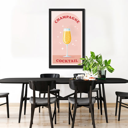 Champagne Cocktail Minimal Art