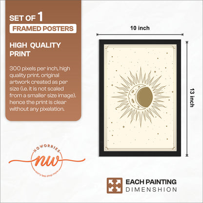 Celestial Sun Moon Wall Print
