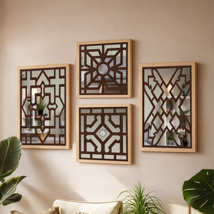Modern Wall Mirror Set of 4