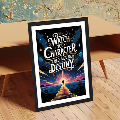 Watch Your Character Motivational Poster