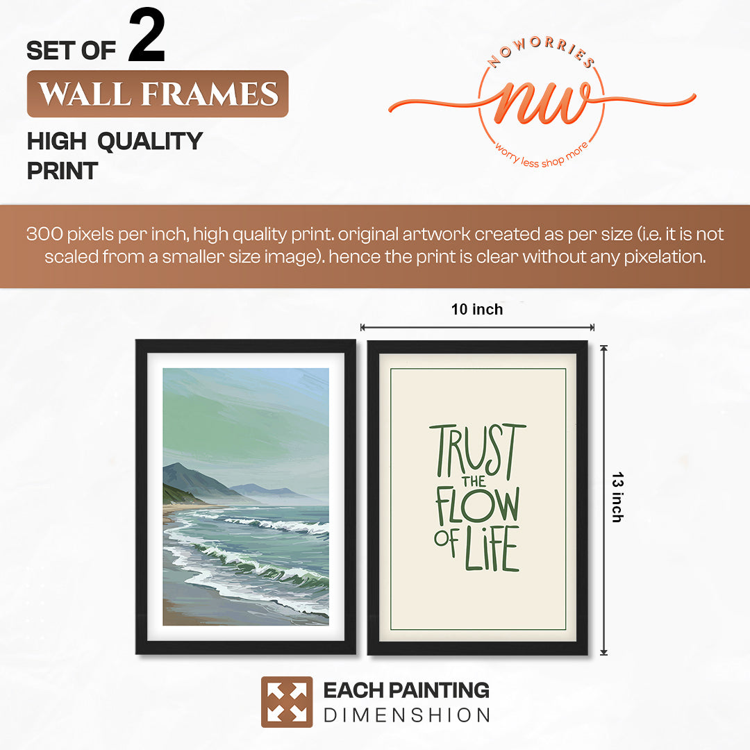 Trust the Flow of Life Wall Art Set of 2