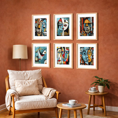 Modern Portrait Print Set of 6