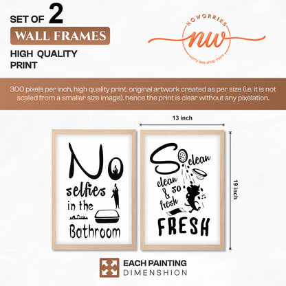 Funny Bathroom Quotes Poster Set of 2