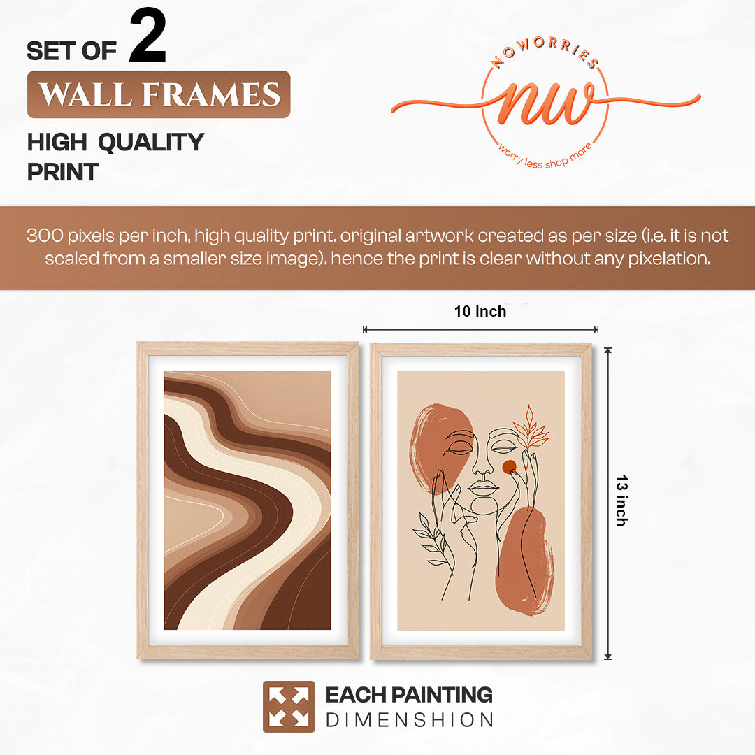Terracotta Abstract Framed Set