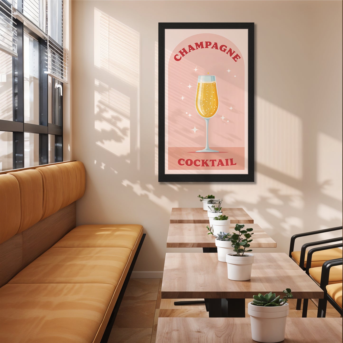 Champagne Cocktail Minimal Art