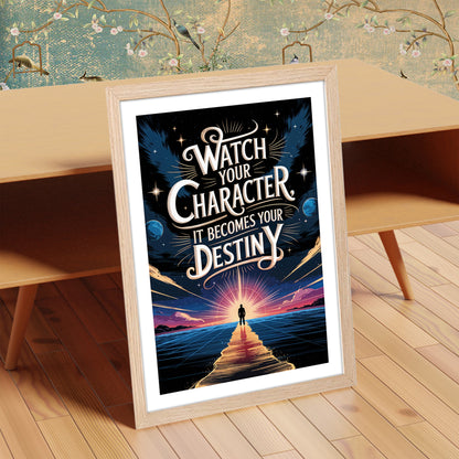 Watch Your Character Motivational Poster