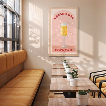 Champagne Cocktail Minimal Art