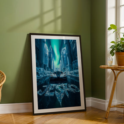 Jesko Arctic Hypercar Wall Frame