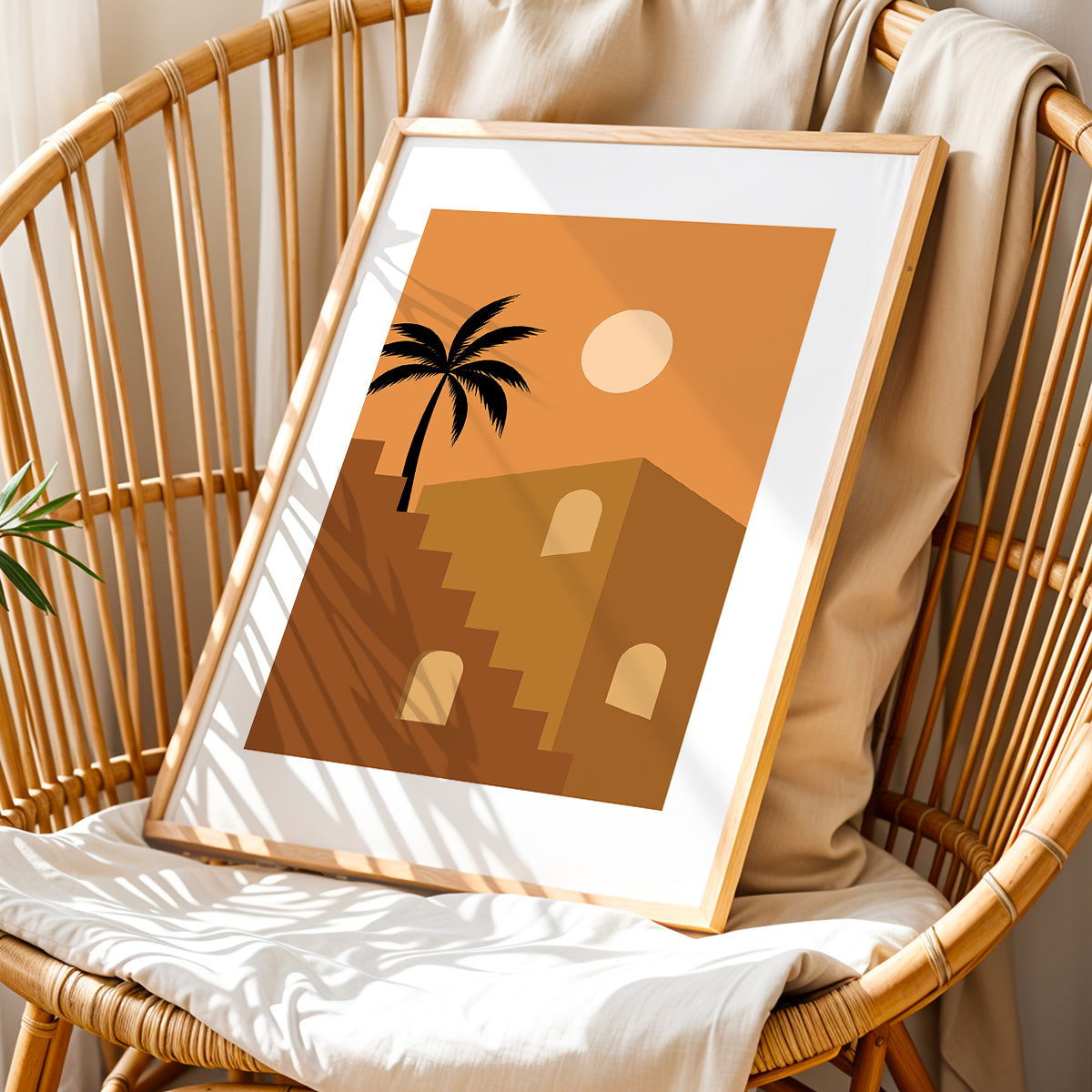 Modern Desert Architecture Palm Wall Art Poster