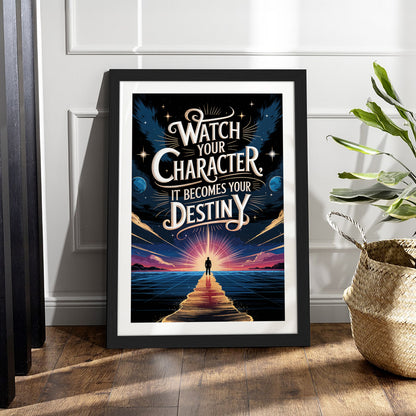 Watch Your Character Motivational Poster