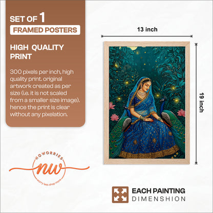 Royal Peacock Princess Wall Frame