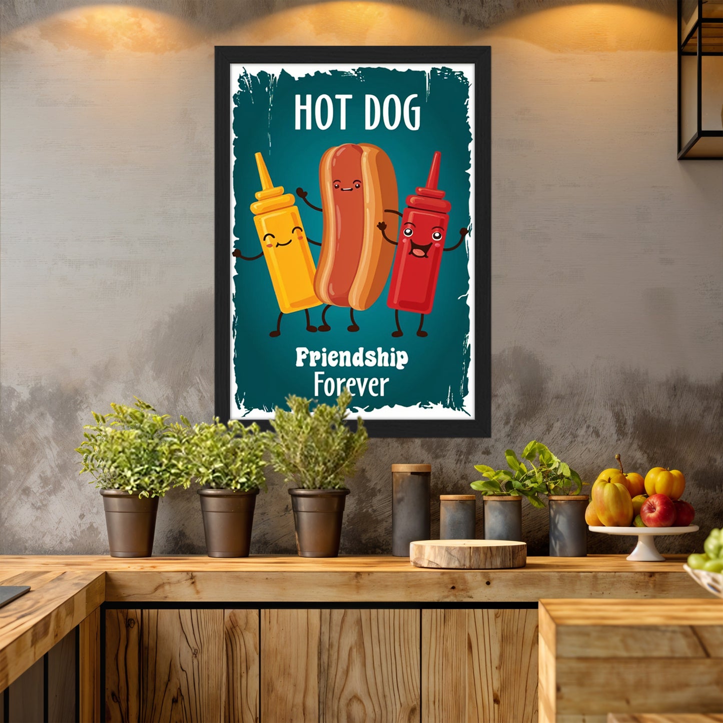Hotdog Crew Wall Frame