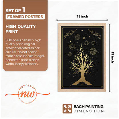 Cosmic Tree of Life Celestial Wall Art