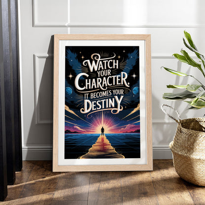 Watch Your Character Motivational Poster