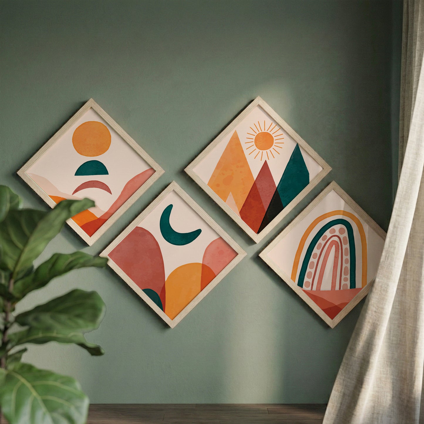 Vibrant Horizons Wall Frame Set