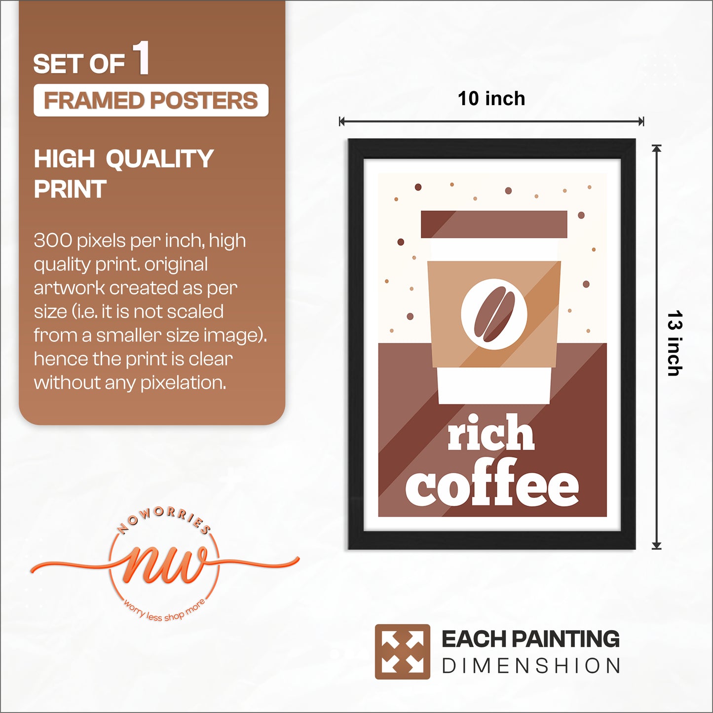 Rich Coffee Wall Frame