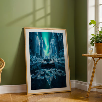 Jesko Arctic Hypercar Wall Frame