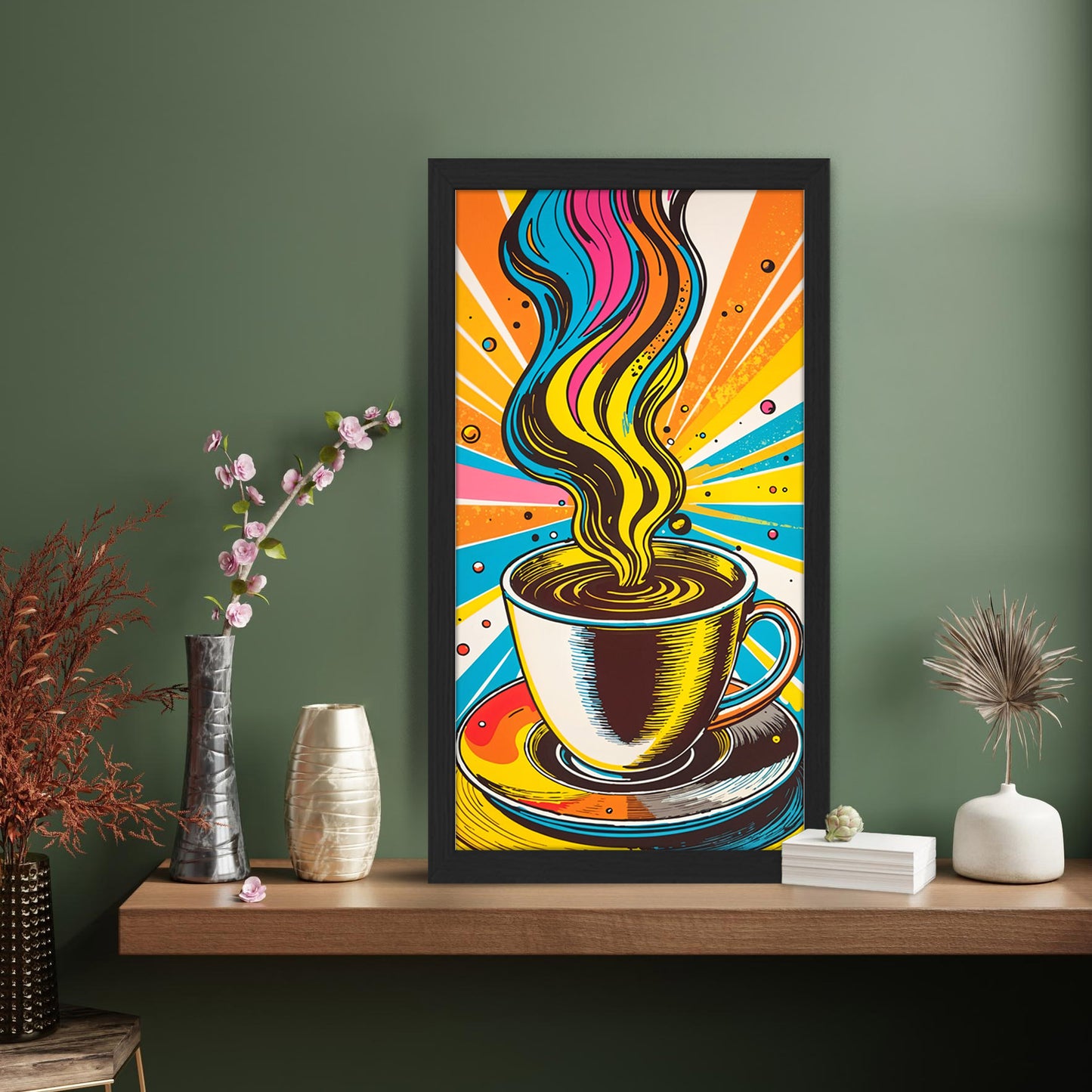 Vibrant Coffee Art Poster