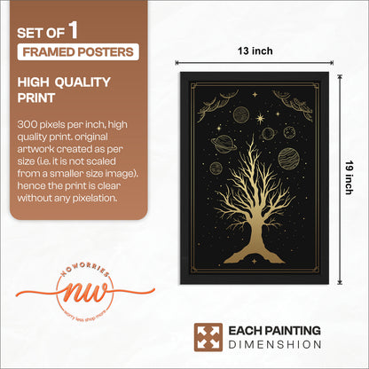 Cosmic Tree of Life Celestial Wall Art