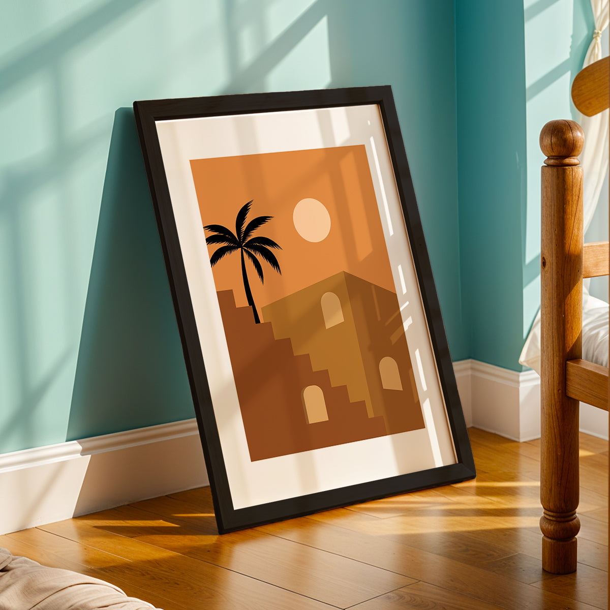Modern Desert Architecture Palm Wall Art Poster