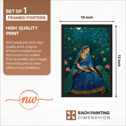 Royal Peacock Princess Wall Frame