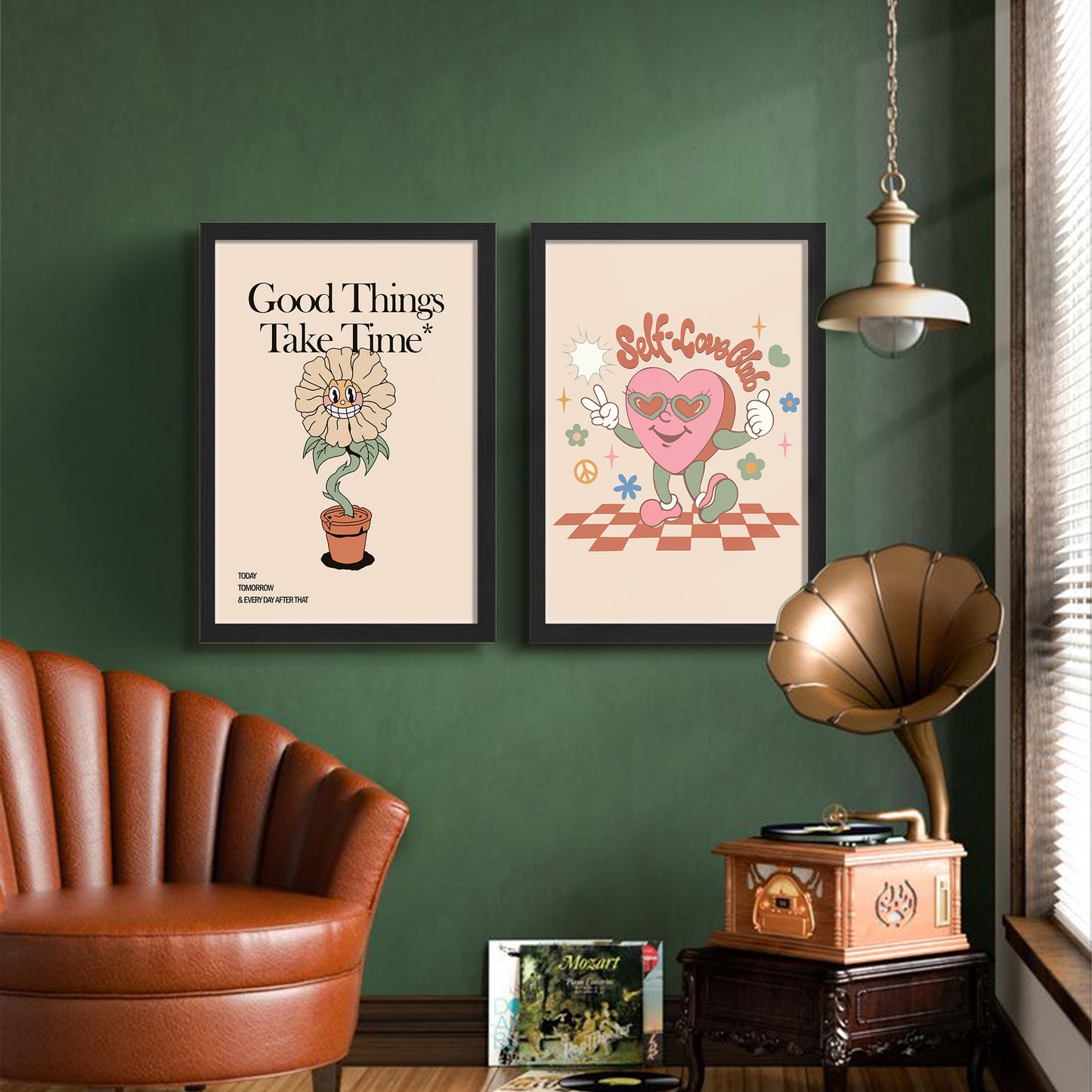 Good Things Take Time Self-Care Wall Art Set of 2