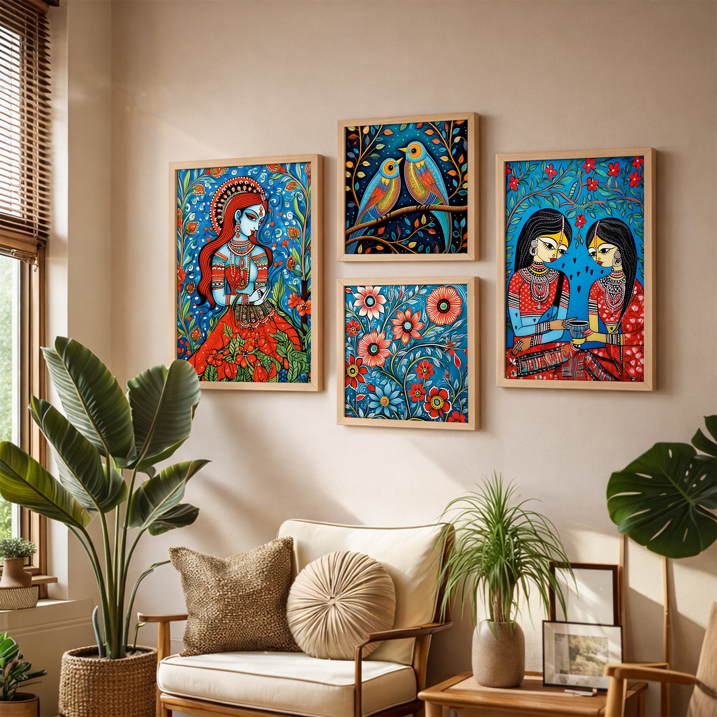 Folk Bloom Frames Set of 4