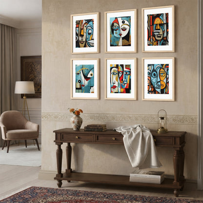Modern Portrait Print Set of 6