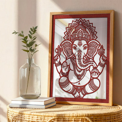 Vighnaharta Ganesha Lasser wall Art