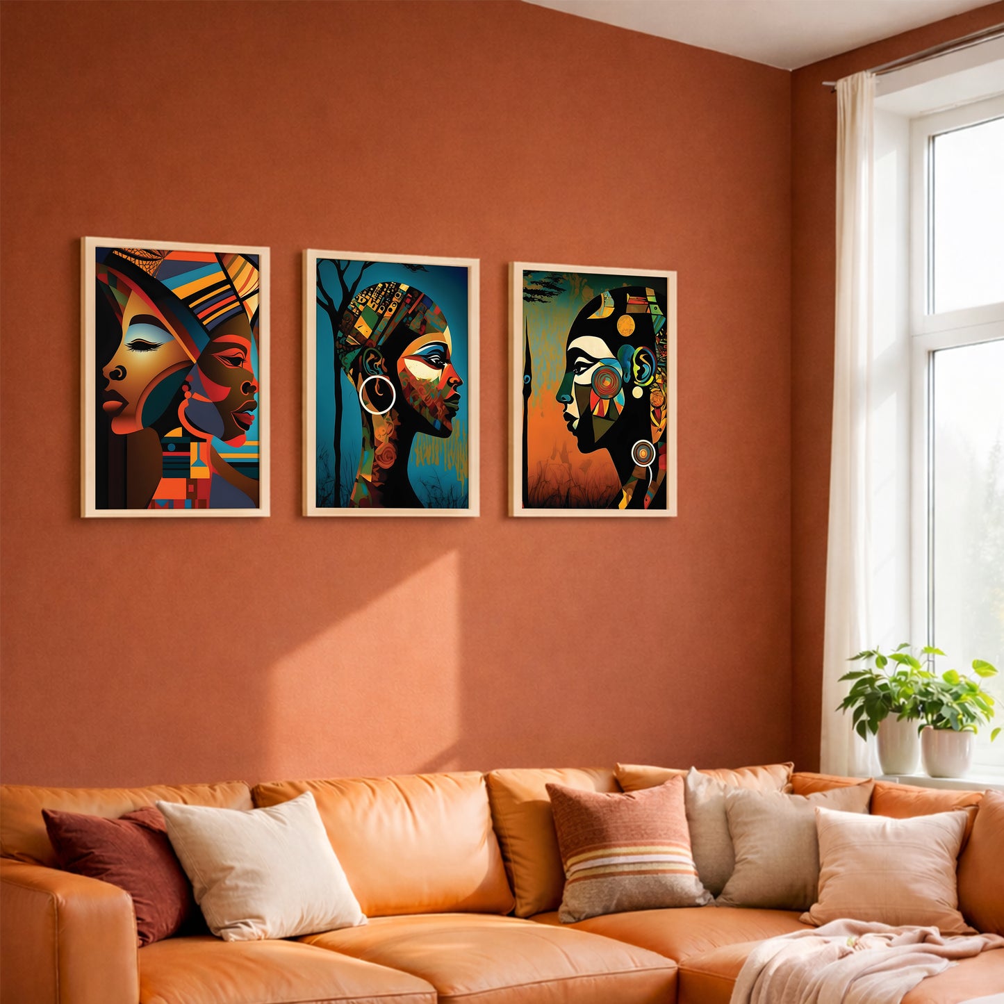 African Essence Trio Wall Frame Set of 2