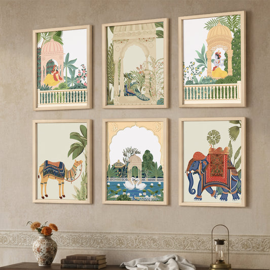 Royal Heritage Palace Art Wall Frame Set of 6