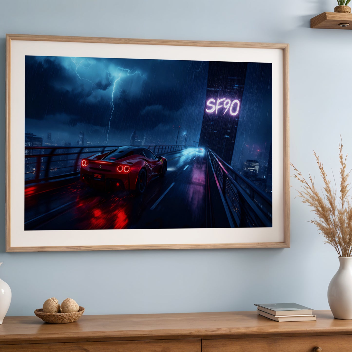 Ferrari SF90 Thunderstorm Wall Frame