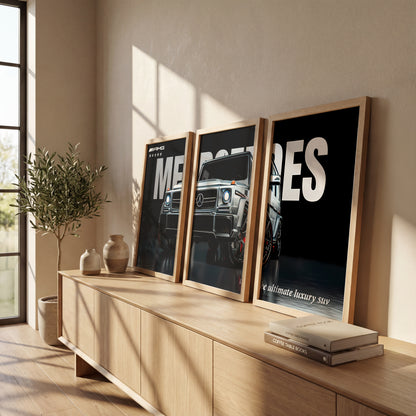 Luxury G-Class Art Wall Frame Set of 3