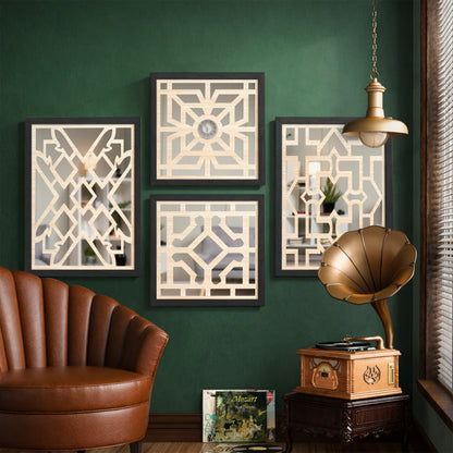 Modern Wall Mirror Set of 4