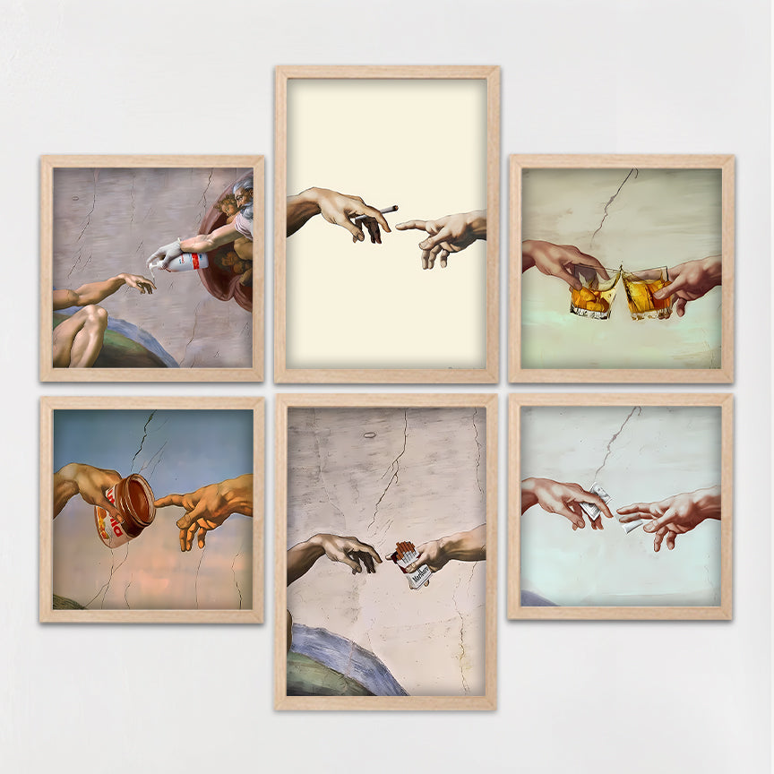 Modern Renaissance Pop Art Wall Art Set of 6