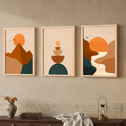 Minimalist Bohemian Wall Frames Set of 3
