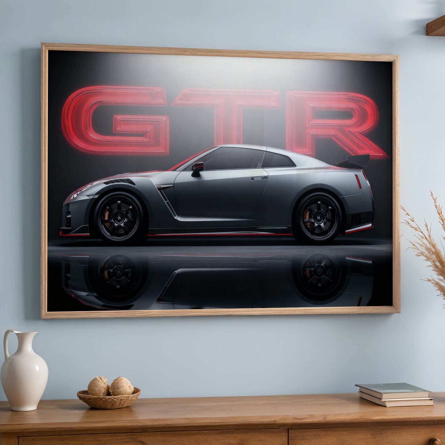 Nissan GT-R Neon Legacy Wall Frame