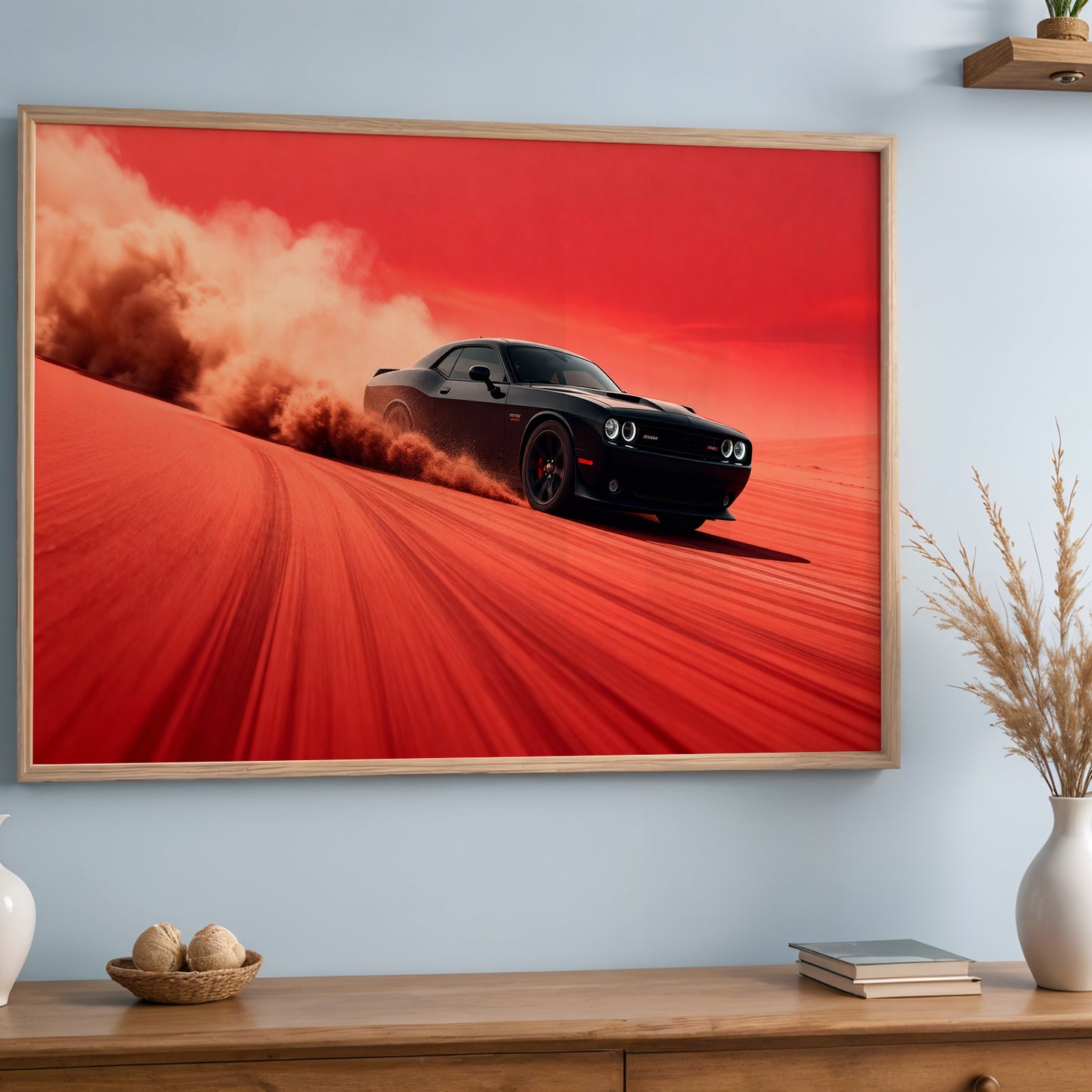 Challenger Red Horizon Wall Frame