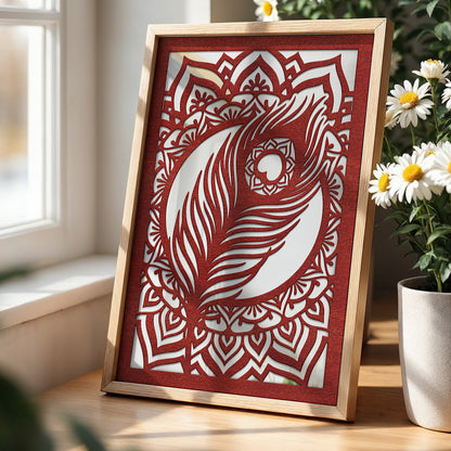 Krishna Morpankh Pinewood Laser Wall Art