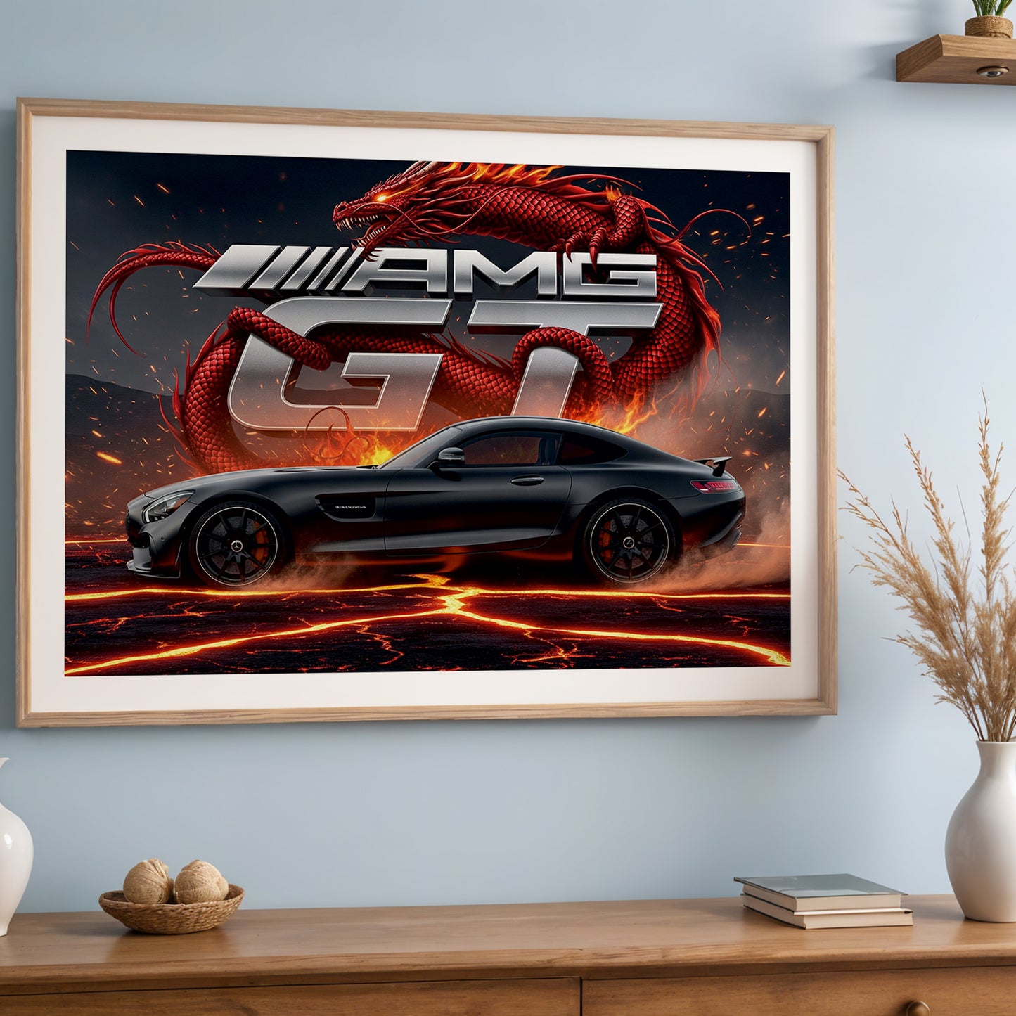Mercedes-AMG GT Lava Beast Wall Art