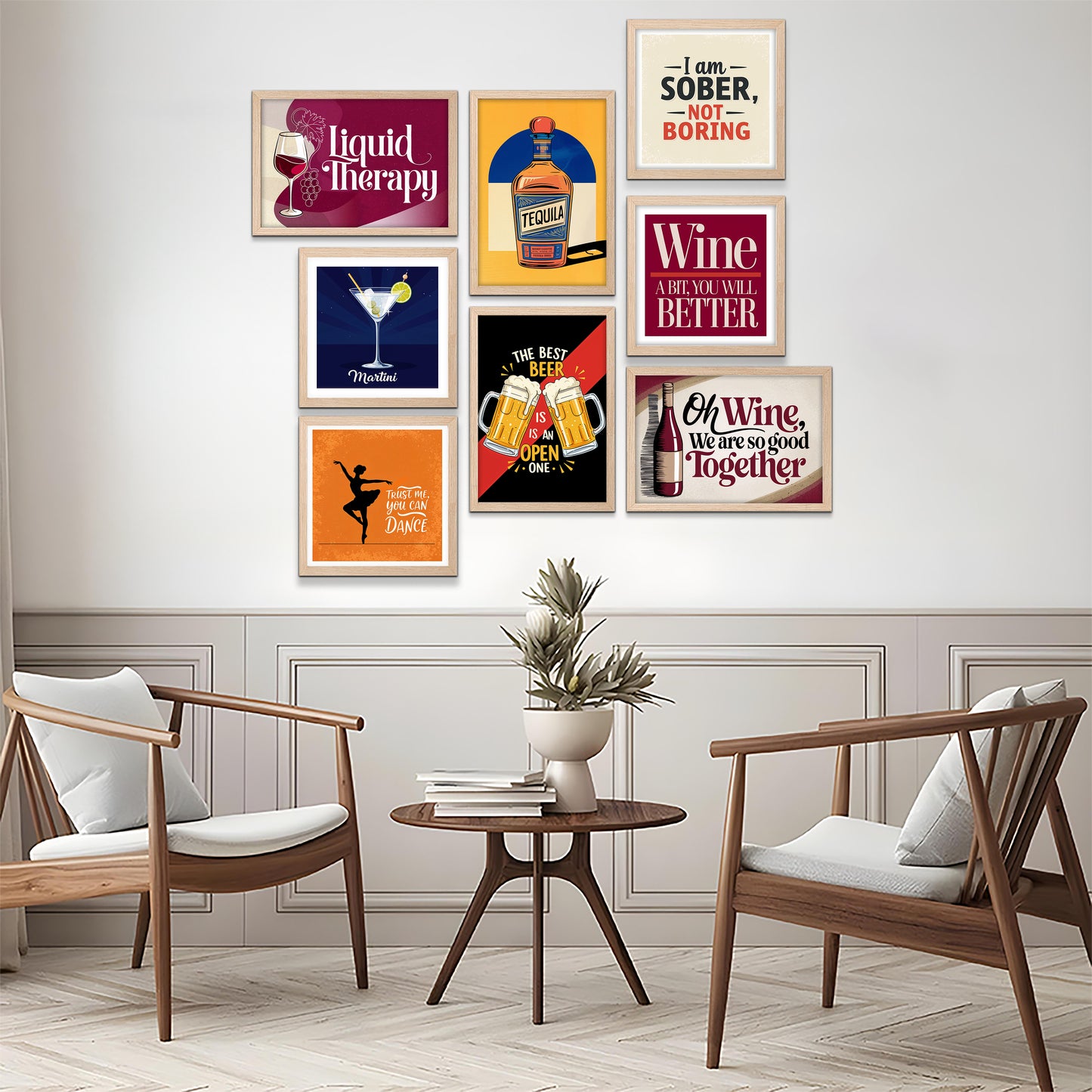 AM to PM Bar & Drink Wall Art Set (Copy)