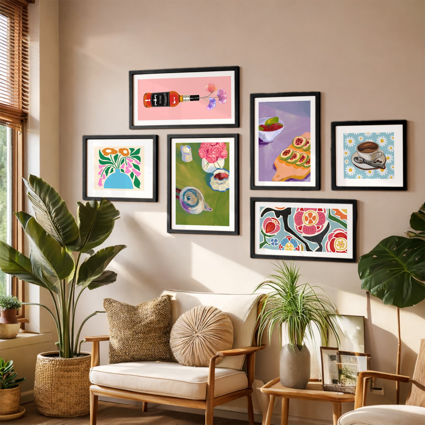 Colorful Lifestyle Wall Set of 6
