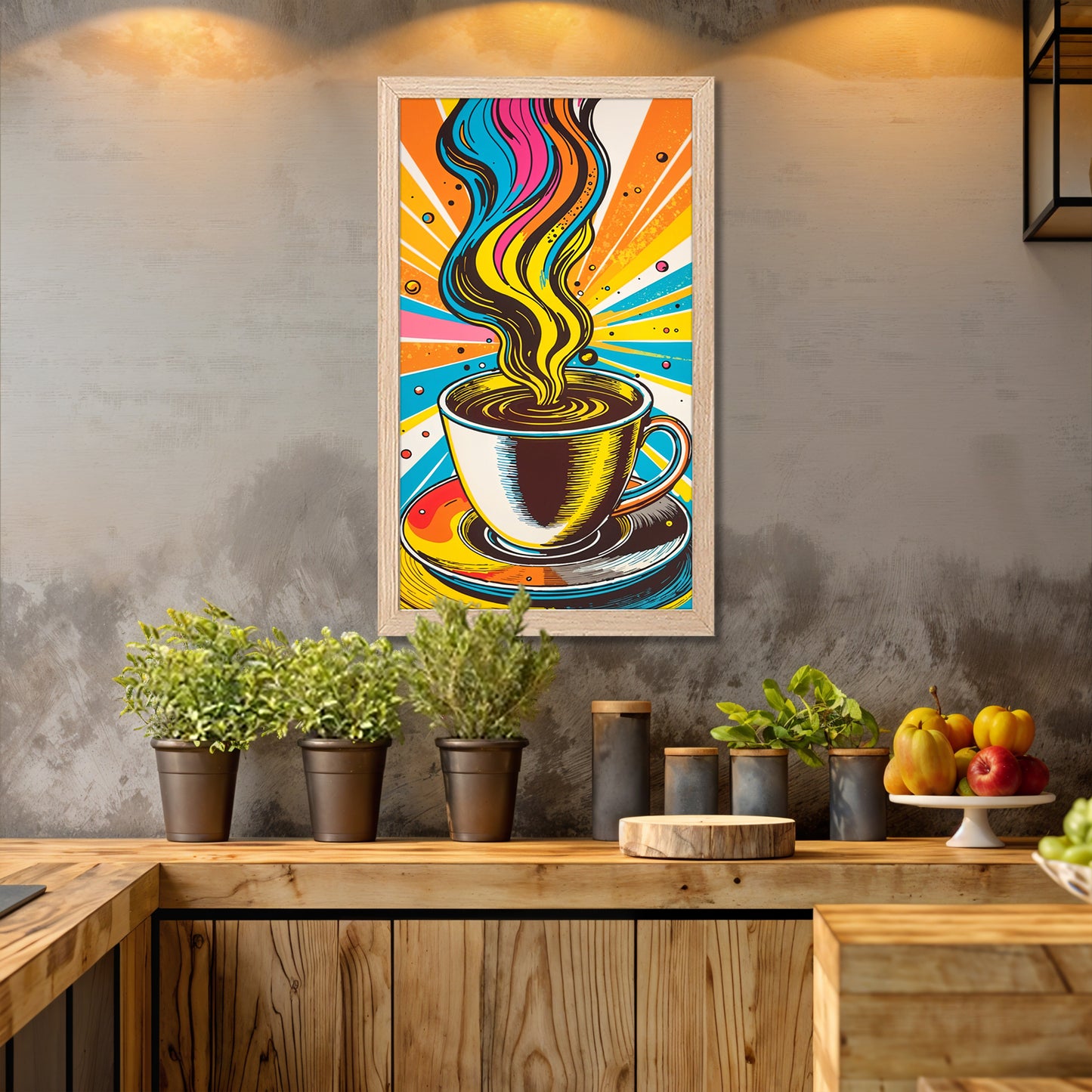 Vibrant Coffee Art Poster
