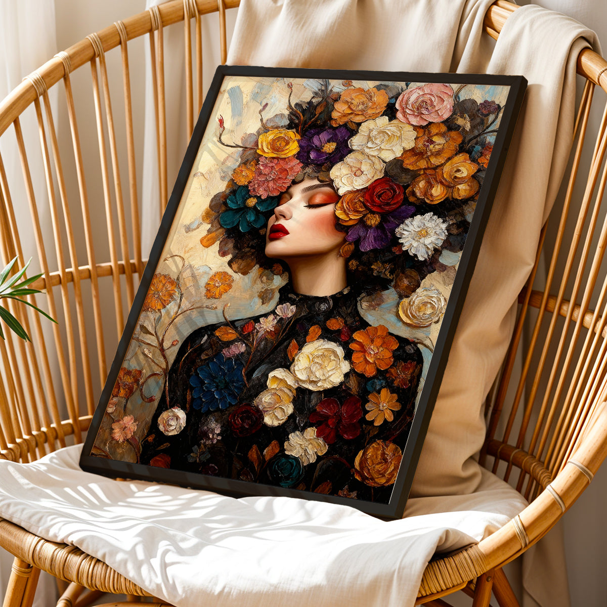 Floral Muse Portrait Poster