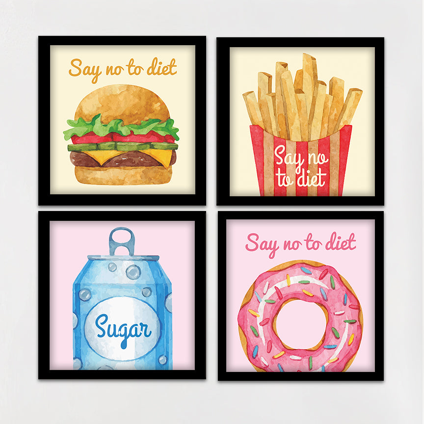 Say No to Diet Food Art Set