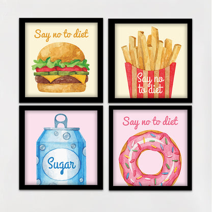 Say No to Diet Food Art Set