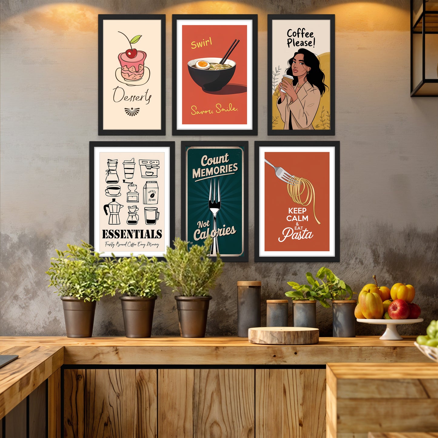 Kitchen Quotes Wall Art Set – 6