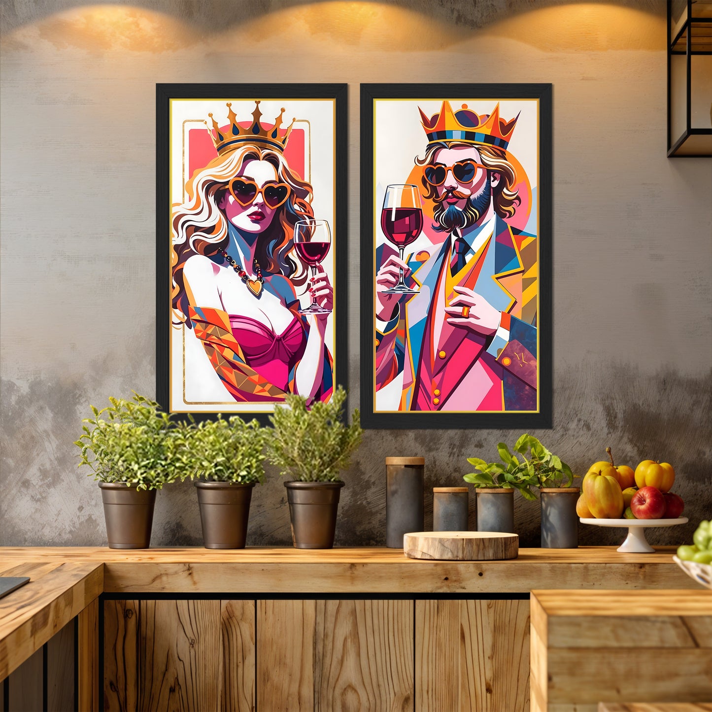 Modern Regal Wine Coupler Wall Art